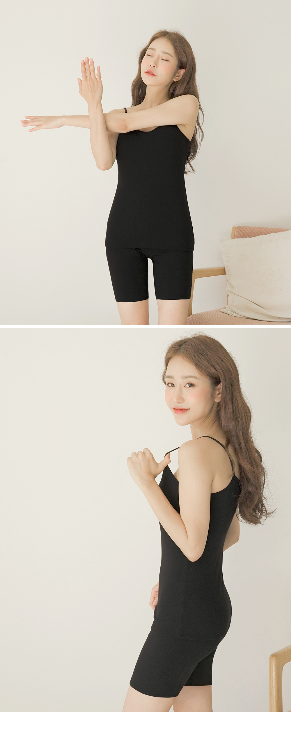 국내생산 여성 면스판 5부 속바지 기본 이너 학생 교복 치마 상세 이미지 9