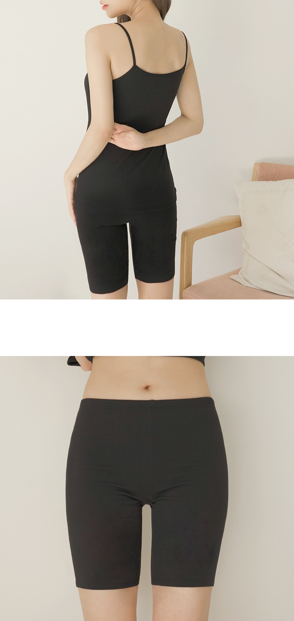 국내생산 여성 면스판 5부 속바지 기본 이너 학생 교복 치마 상세 이미지 10
