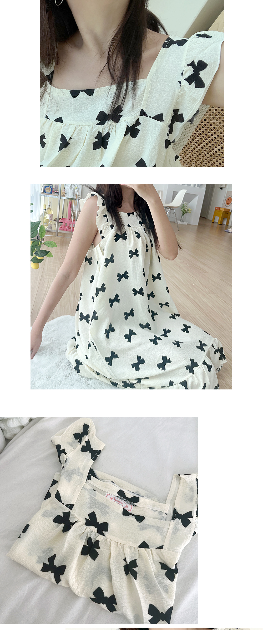 ✨44-99까지/지지미✨ 빅사이즈 프릴 원피스 잠옷 파자마 홈웨어 상세 이미지 8